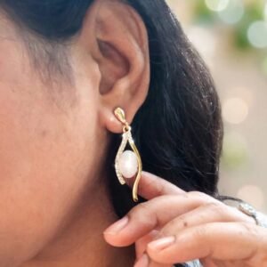 Blush Swirl Drops earrings - Afreyn Jewels