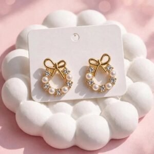 Bow Garland Studs earrings - Afreyn Jewels