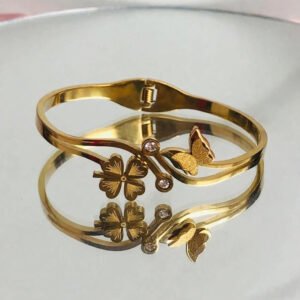 Butterfly & Clover Kada by Afreyn Jewels