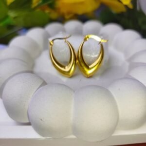Chevron Hoops – Afreyn Jewels anti-tarnish earrings