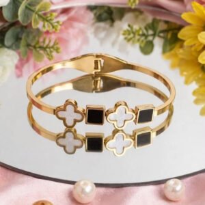 Clover & Onyx Kada by Afreyn Jewels