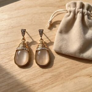 Crystal Crown Teardrops earrings - Afreyn Jewels