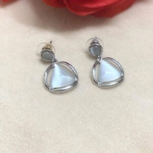 Frosted Trillion Drops earrings - Afreyn Jewels