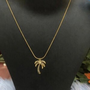 Golden Palm Pendant by Afreyn Jewels