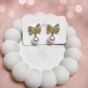 Grand Bow Pearl Drops earrings - Afreyn Jewels