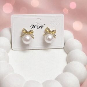 Mini Ribbon Pearl Drops earrings - Afreyn Jewels