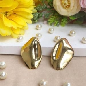 Molten Gold Statement Studs – Afreyn Jewels anti-tarnish earrings
