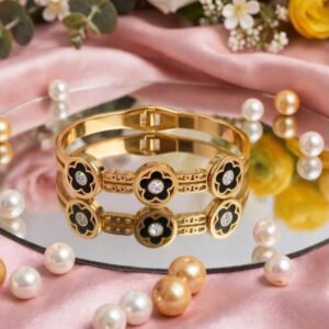 Noir Blossom Kada by Afreyn Jewels