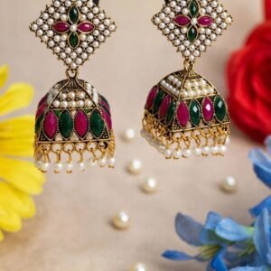 Pearl Mehfil Jhumkas by Afreyn Jewels