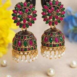 Rani Bloom Jhumkas by Afreyn Jewels