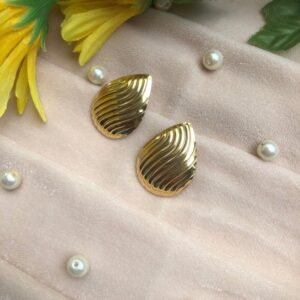 Ripple Teardrop Studs – Afreyn Jewels anti-tarnish earrings