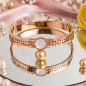 Rose Leaf Hexa Kada by Afreyn Jewels