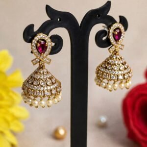 Ruby Glow Jhumkas by Afreyn Jewels