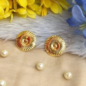 Sunflower Disc Studs – Afreyn Jewels anti-tarnish earrings