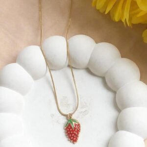 Sweet Strawberry Pendant by Afreyn Jewels