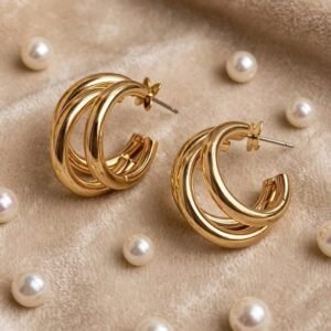 Triple Luxe Hoops – Afreyn Jewels anti-tarnish earrings