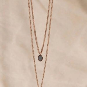 Twin Layer Bar Necklace by Afreyn Jewels