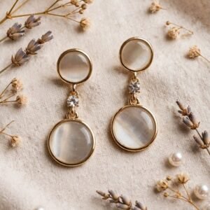 Twin Moons Drops earrings - Afreyn Jewels