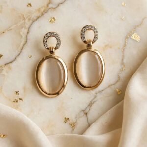 Vintage Glow Ovals earrings - Afreyn Jewels