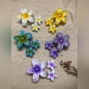 Island Plumeria Clip Set - Afreyn Jewels