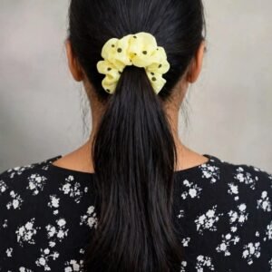 Lemon Pearl Pop Scrunchie - Afreyn Jewels