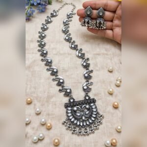 Mayuri Long Haar Set - oxidised jewellery by Afreyn Jewels