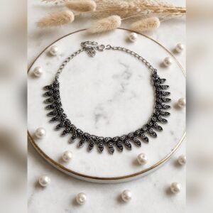 Midnight Leaf Necklace - oxidised jewellery by Afreyn Jewels