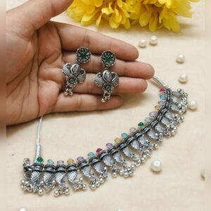 Rani Haar Collar Set - oxidised jewellery by Afreyn Jewels