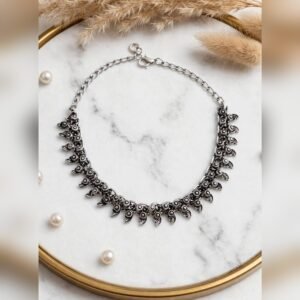 Silver Leaf Necklace - oxidised jewellery by Afreyn Jewels
